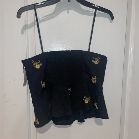 NWT!Veronica Beard Chaka Strapless Floral Embroidered Corset Bodice Top Black 🖤 - Picture 13 of 15